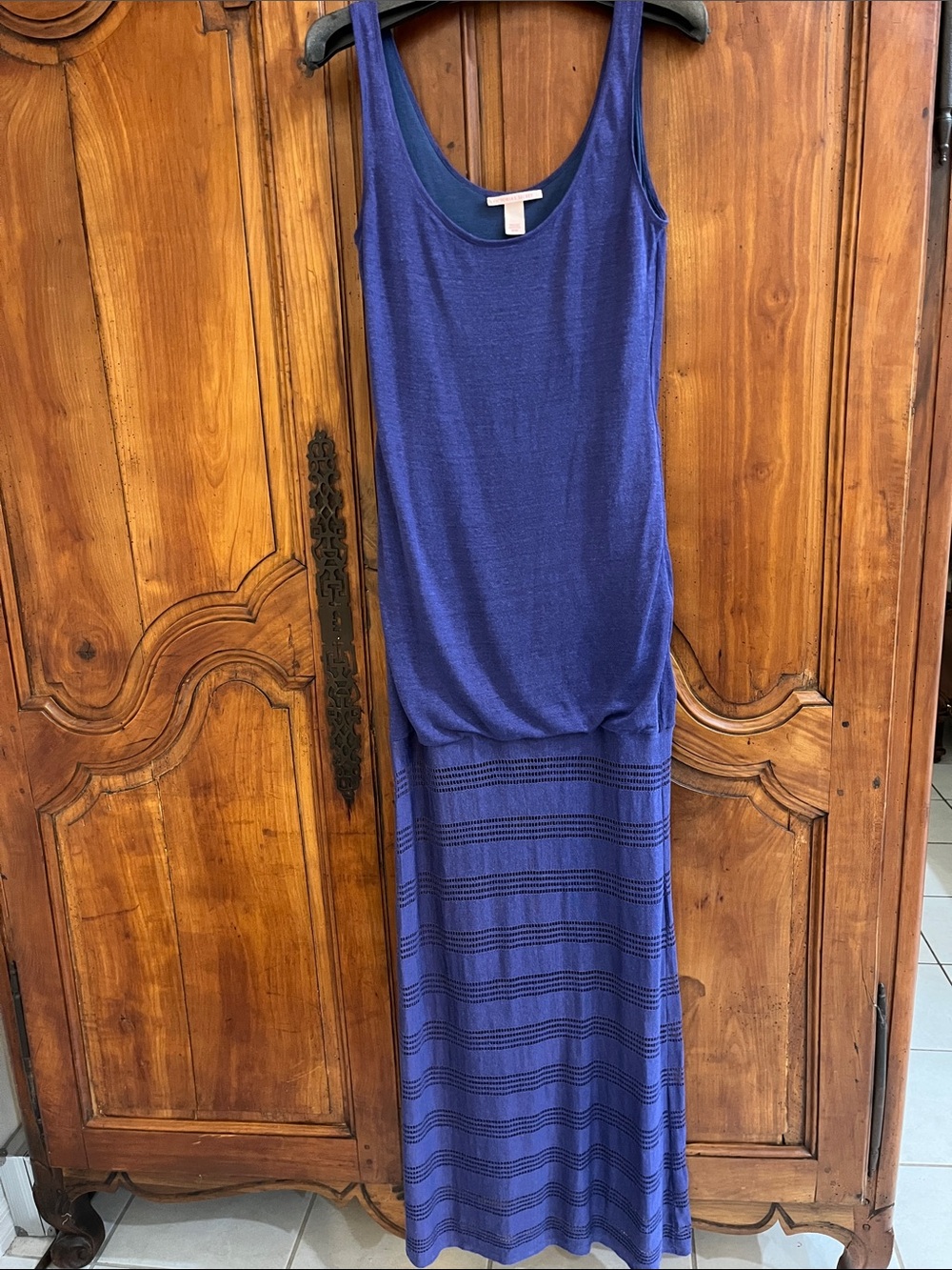 Sleeveless Royal Blue Maxi Dress